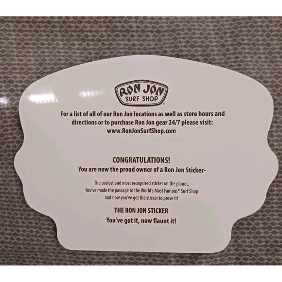 Ron Jon Surf Shop "One of a Kind" Cocoa Beach, Florida Sticker/Decal..New - Picture 2 of 3